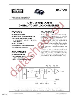 DAC7613E/1K datasheet  